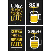 Kit Placas Decorativas MDF CERVEJA 19x28,5 - BRASFOOT