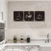 Kit placas decorativas para cozinha - Cantinho do Café