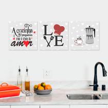 Kit Placas Decorativas para Cozinha. Love
