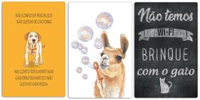 Kit Placas Decorativas - Pets