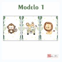 Kit Placas Decorativas Pra Quarto Infantil / Bebê - TEMA SAFARI - 20x28cm Kit Placas Decorativas Pra Quarto Infantil / Bebê - TEMA SAFARI - 20x28cm
