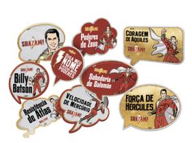 Kit Placas Fotos Festa Shazam 9 Uni Festcolor - Inspire sua Festa Loja