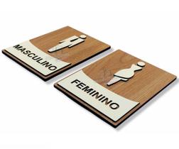 Kit placas para banheiro wc sinalização mdf decorativa 3mm Kit placas para banheiro wc sinalização mdf decorativa 3mm