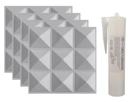 Kit Placas Parede Revestimento 3 D Decoracao 9 M² +2 Cola Pu