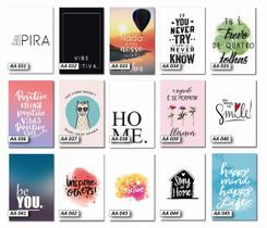 Kit Placas Quadros Decorativos 20 x 30 Frases 5 Unidades