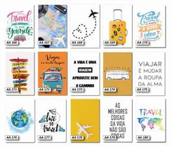 Kit Placas Quadros Decorativos 20 x 30 Travel 5 Unidades