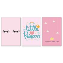 Kit Placas Quadros Decorativos 3 pçs 20x30 Infantil Menina