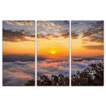 Kit Placas Quadros Decorativos 3 pçs 30x60 Nascer do Sol Kit Placas Quadros Decorativos 3 pçs 30x60 Nascer do Sol