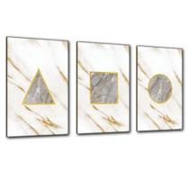 Kit Placas Quadros Decorativos 3 Pçs Mdf 20x30 Forma Mármore - ARTE NA ARTE