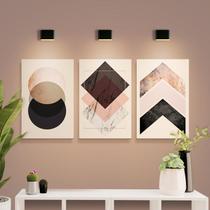 Kit Placas Quadros Decorativos 3 Peças Mdf - Geométrico Kit Placas Quadros Decorativos 3 Peças Mdf - Geométrico