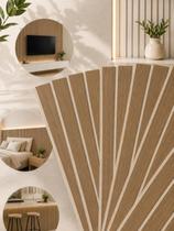 KIt Placas Ripadas MDF 3mm Autocolante 40 Unidades Carvalho KIt Placas Ripadas MDF 3mm Autocolante 40 Unidades Carvalho