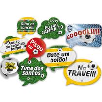 Kit Placas Sortidas - Festa Futebol - 9 unidades - Festcolor - Rizzo