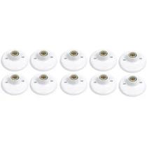 Kit Plafon Com Soquete De Porcelana E 27 Branco 10 unidades Kit Plafon Com Soquete De Porcelana E 27 Branco 10 unidades