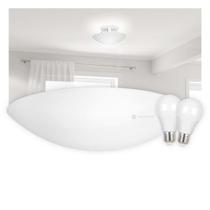 Kit Plafon Luminária de Teto Taschibra Solari Redondo 2x E27 com Lâmpadas Kit Plafon Luminária de Teto Taschibra Solari Redondo 2x E27 com Lâmpadas