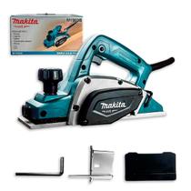 Kit Plaina Elétrica M1902B Com 2 Facas de Plaina D16346 Makita 500W 82MM 16000RPM 127V/220V Corte 1MM Para Madeira Profissiional