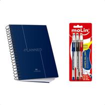 Kit Planner DAC Vision + Canetas Gel Molin Grip 0,5 mm