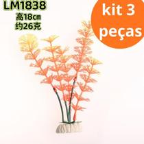 Kit Planta Artificial 17cm c/3un Variações Decoração Aquário Modelo:I Kit Planta Artificial 17cm c/3un Variações Decoração Aquário Modelo:I