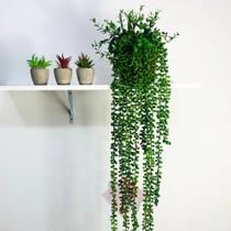 Kit Planta Artificial Suculenta Dedo de Moça Com Vaso