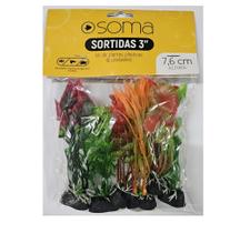 Kit Planta Plastica Soma Sortido 3 (7,6cm) 6 Unidades Kit Planta Plastica Soma Sortido 3 (7,6cm) 6 Unidades