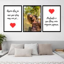 Kit Plaquinhas com Sua Foto Personalizada 20x30cm O que Deus uniu Kit Plaquinhas com Sua Foto Personalizada 20x30cm O que Deus uniu