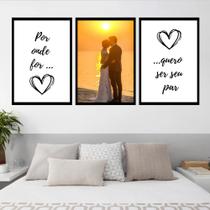 Kit Plaquinhas com Sua Foto Personalizada 20x30cm Por onde for...