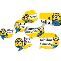 Kit Plaquinhas Divertidas Festa Minions - 09 unidades - Festcolor - Rizzo Festas