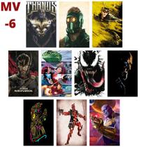 Kit Plaquinhas Homem De Ferro e Outros Herois Marvel 13x20 10 Unidades