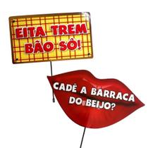 Kit Plaquinhas Juninas Divertidas 10 Peças