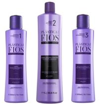 Kit Plástica dos Fios Cadiveu Alisamento Redução de Volume Brilho e Restauração com Efeito Liso Natural