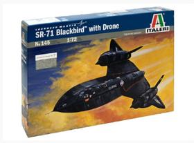 Kit Plástico Aeronave Sr71 Blackbird With Drone 1/72 Italeri Ita 0145S