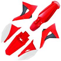 Kit Plastico Biker El1Te Crf 230 08/21 - Vermelho (Plate Lateral Branco)