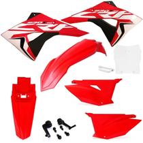 Kit Plástico Biker Elite Honda Crf 230 2008 a 2019 Com Number Plate e Adesivos