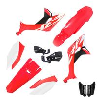 Kit Plástico Biker Evo Crf 250f Com Adesivos + Protetor De Mão Biker