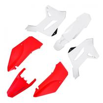 Kit Plastico Biker R1De Xr 250 Tornado - Vermelho/Branco