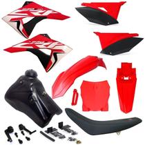 Kit Plástico Carenagem Crf 230 07 08 09... Tanque 7 Litros Number Plate