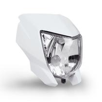 Kit Plástico Carenagem Farol Completa Bloco Óptico Frente Moto Honda Lander 250 2016 E 2017 Branco