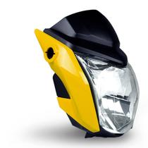 Kit Plástico Carenagem Farol Frente Moto Completa Bloco Óptico Resistente Honda Titan 150 2014 - Foco