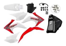 Kit Plastico Crf 230 Adaptavel Avtec - Vermelho/Branco