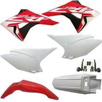 Kit Plástico Crf 230 Avtec Com Aleta Biker F19 + Par De Adesivos