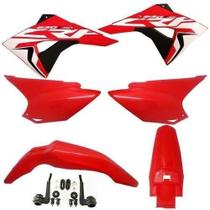 Kit Plástico Crf 230 Avtec Com Aleta Biker F19 + Par De Adesivos