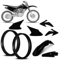 Kit Plástico Crf 230f 2008 À 2014 + Par de Aros Pro Tork