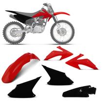Kit plástico personalizado crf 230f 2008 à 2014 - 4 itens (paralama dianteiro / aletas / lateral / p