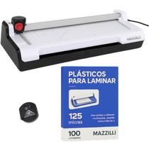Kit Plastificadora 3x1 A4 + 100 Plástico Plastificação KP08