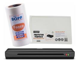 Kit Plastificadora A4 Aurora 110V + Bopp Fosco + Protetor Térmico