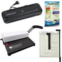 Kit Plastificadora + Encadernadora + Polaseal + Guilhotina 110v ou 220v