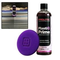 Kit Plastiq Prime Prolitec + Aplicador Zacs - Restaurador de plástico 500ml
