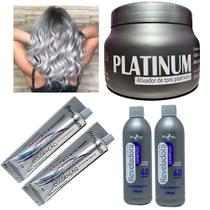 Kit Platinum 1 Masc. 2 Tinta Nº12.21 e 2 OX 40 Vol. Mairibel Kit Platinum 1 Masc. 2 Tinta Nº12.21 e 2 OX 40 Vol. Mairibel