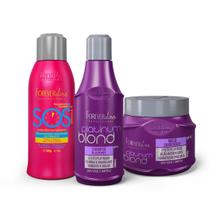 Kit Platinum Blond Com Reconstrutor Sos 300Ml Forever Liss Kit Platinum Blond Com Reconstrutor Sos 300Ml Forever Liss