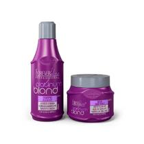Kit Platinum Blond Shampoo E Máscara Matizador Forever Liss Kit Platinum Blond Shampoo E Máscara Matizador Forever Liss