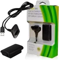 Kit Play And Charge Bateria Controle Xbox 360 + Cabo Usb - X-Zang
